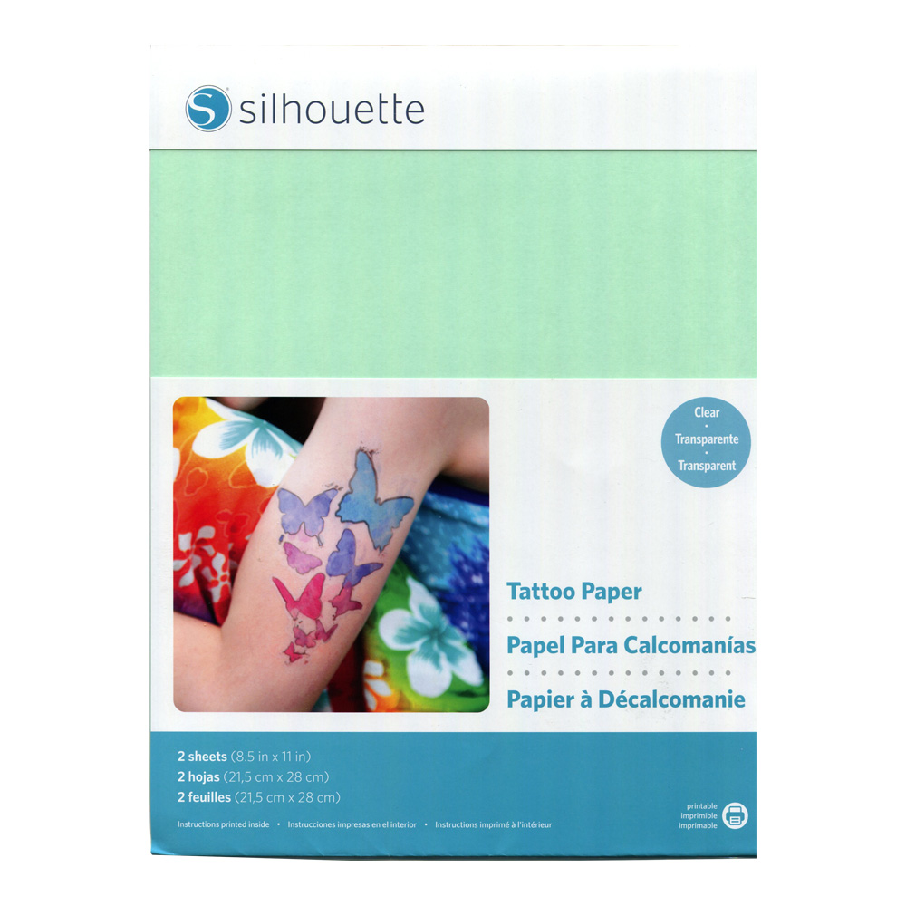 Silhouette Temporary Tattoo Paper 8.5X11 2 Pk
