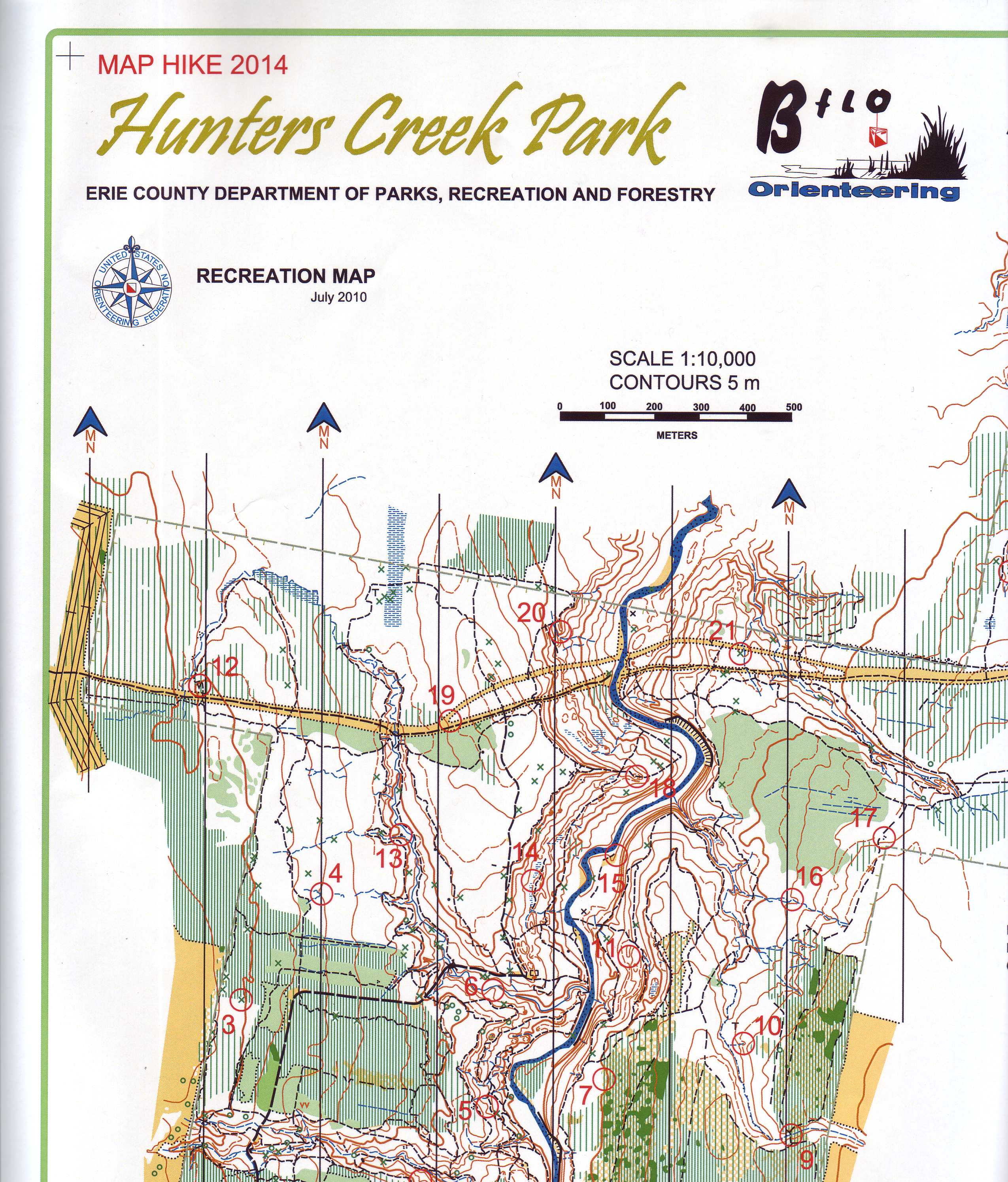 Hunters Creek Map Hike