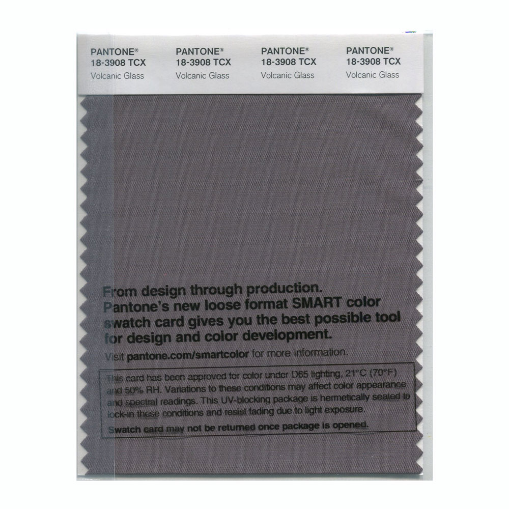 Pantone Cotton Swatch 18-3908 Volcanic Glass