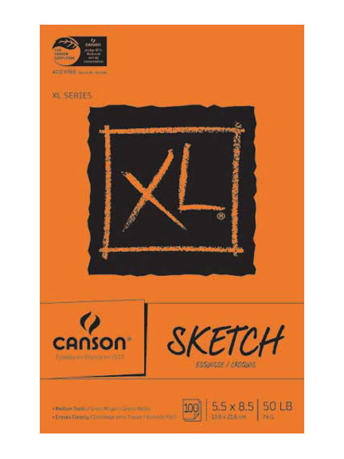 Canson XL Sketch Pad, 100 Sheets, 5.5 x 8.5 