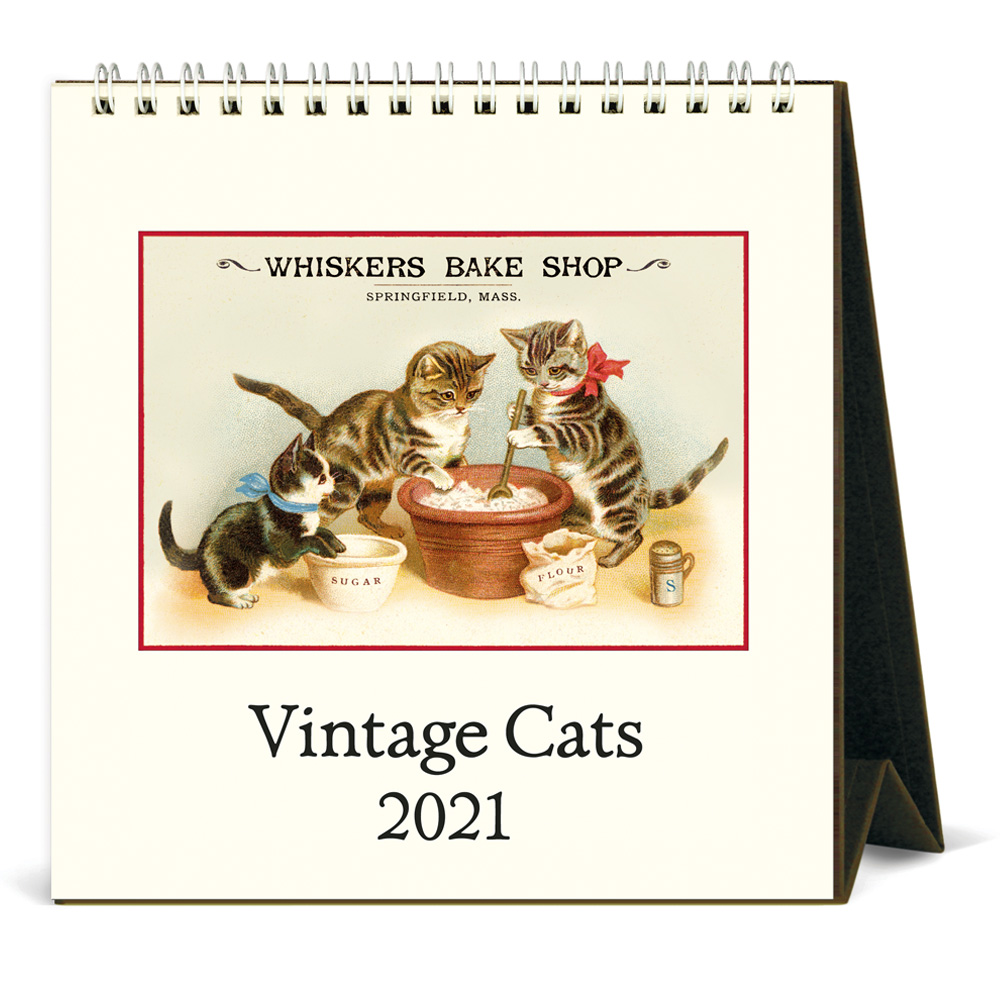 BUY Cavallini 2021 Desk Calendar Vintage Cats
