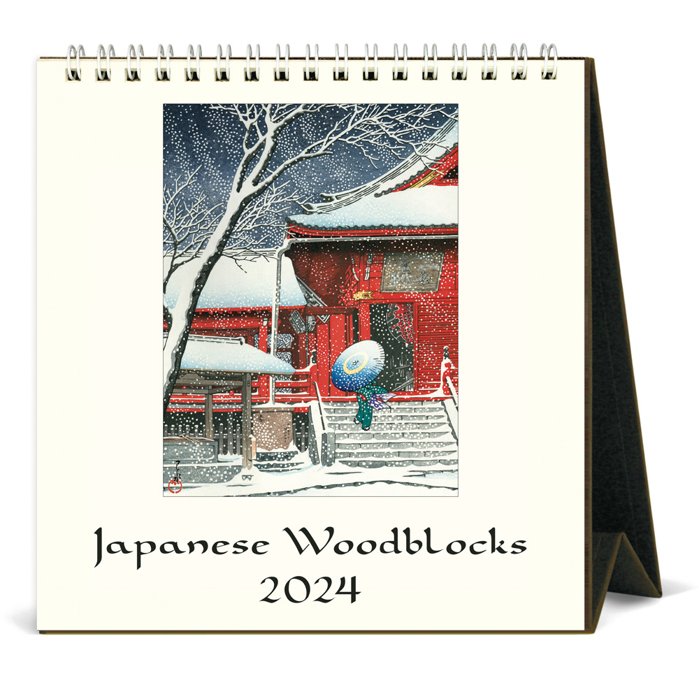 BUY Cavallini 2024 Desk Calendar Japanese Woodbk