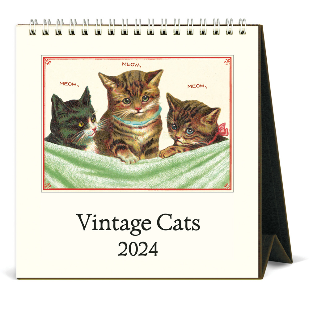 BUY Cavallini 2024 Desk Calendar Cats