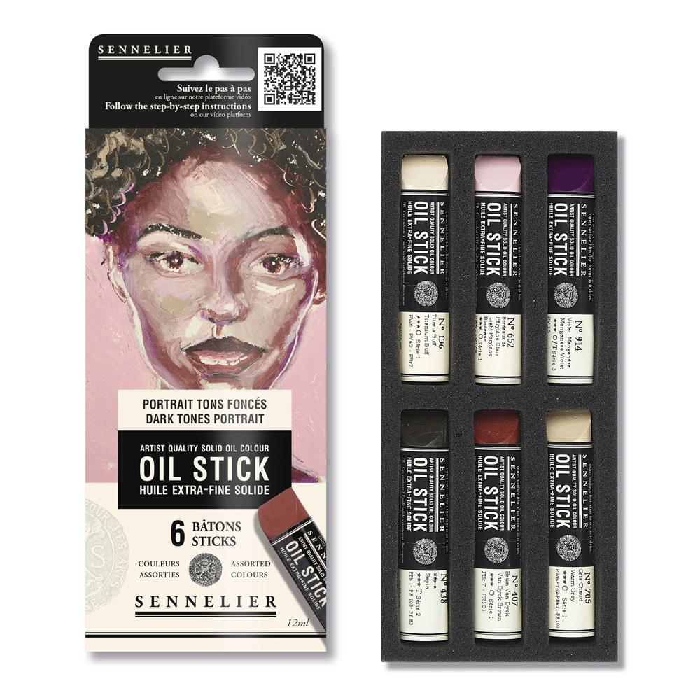 Sennelier Oil Stick Mini Portrait Dk Set/6