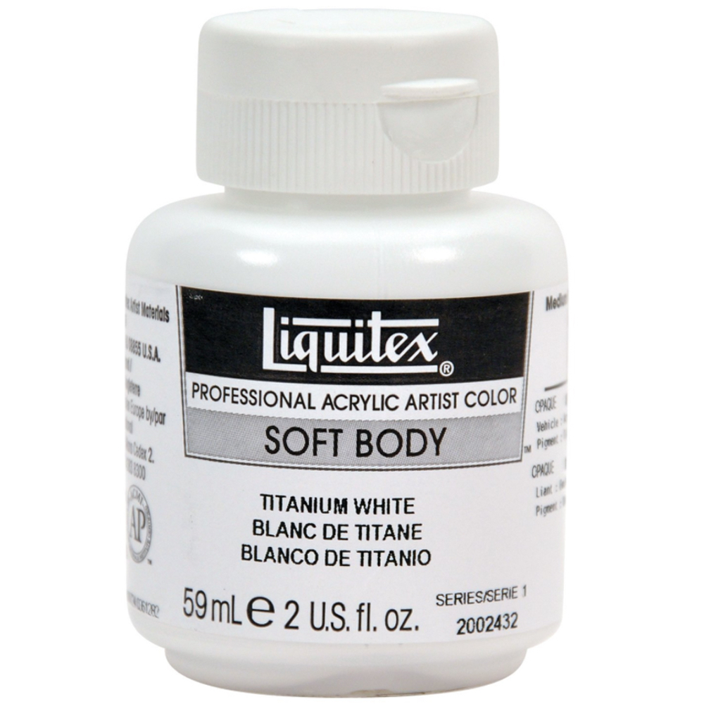 Body acrylic. Акрил белила Liquitex Soft body. Титановый белый цвет.