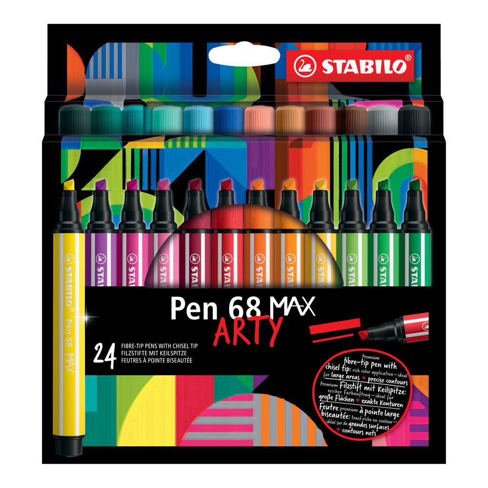 Stabilo Pen 68 Max Arty Wallet of 24