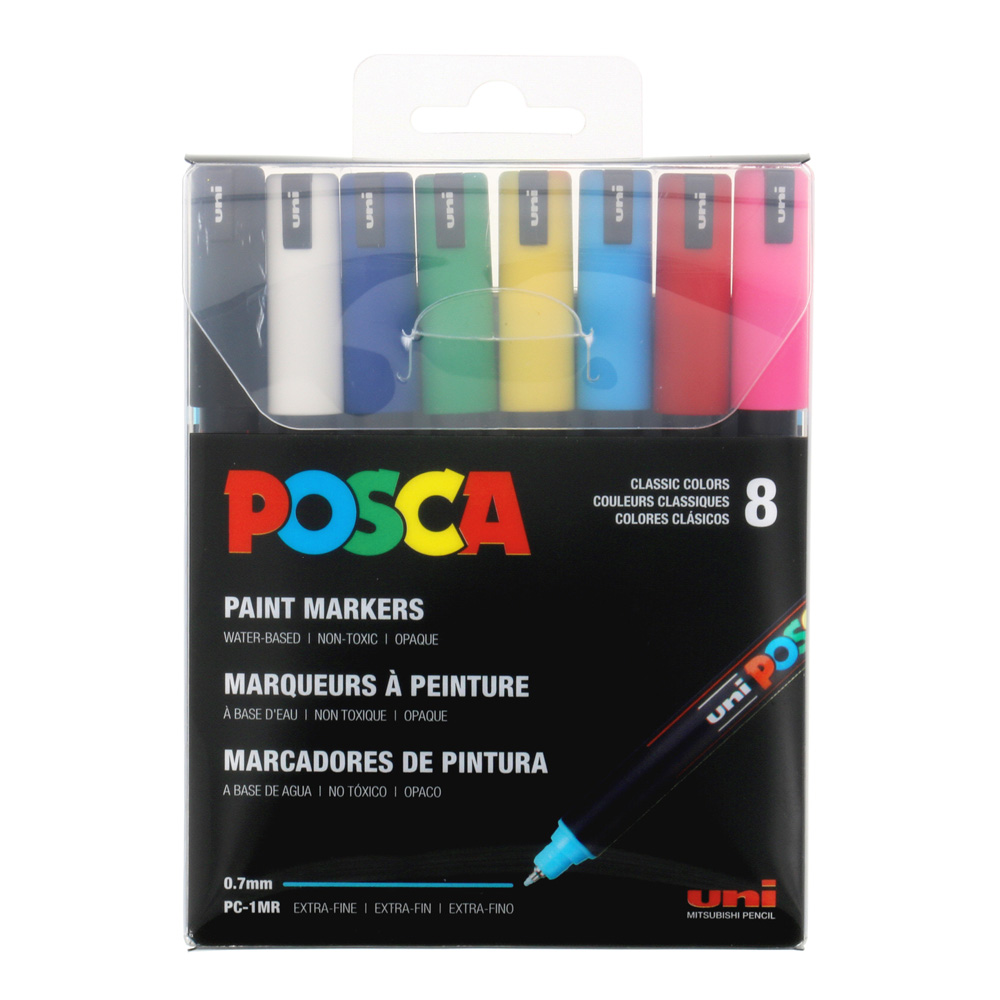 Acrylic paint markers on wood - Posca, Molotow, Liquitex, Pilot