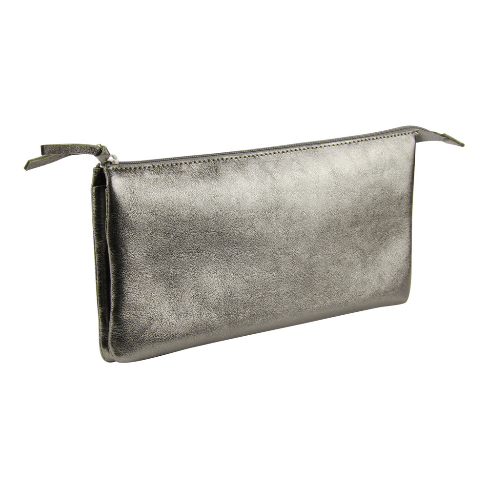 BUY Iridescent Leather Pocket Pouch Graphite