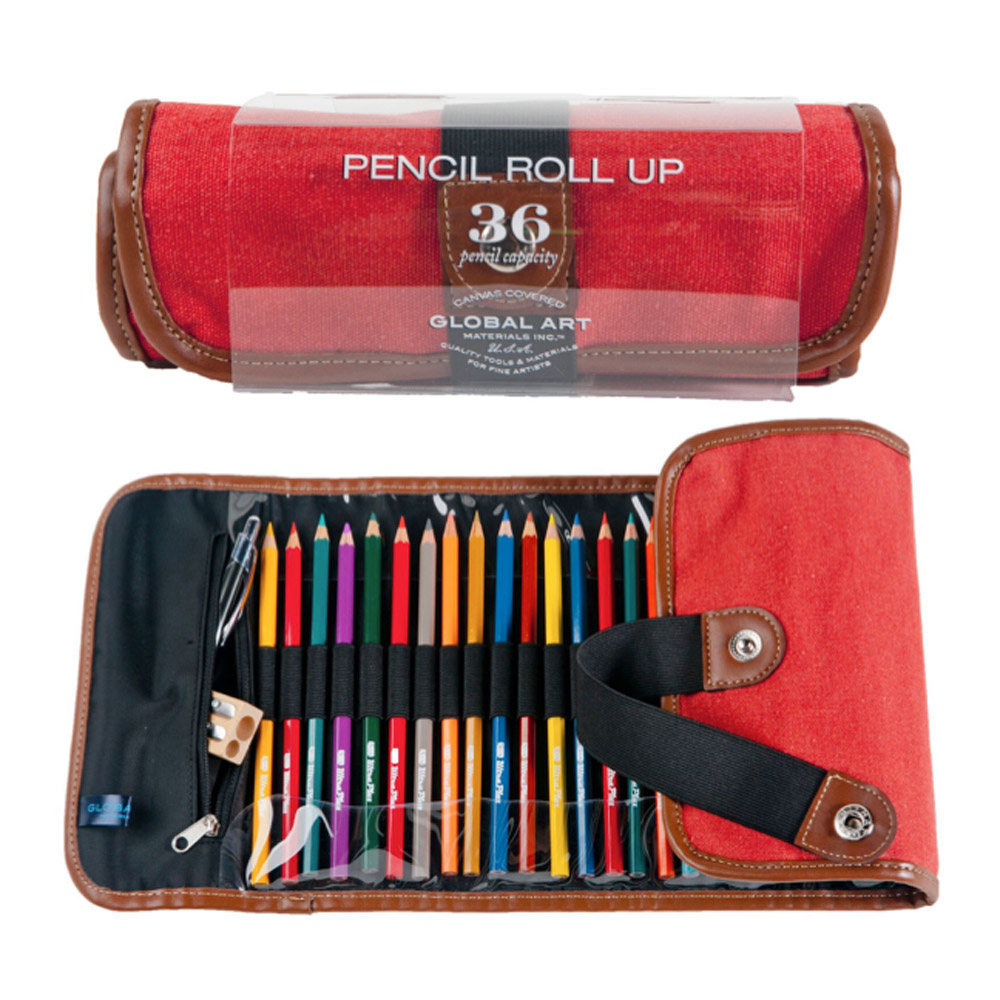 Leather Tool Roll, Rembrandt Artist Roll, Pencil Organizer Case