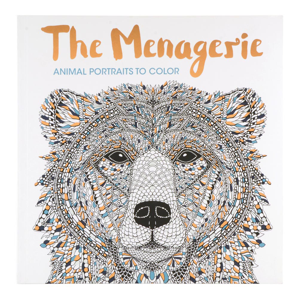 Download BUY The Menagerie - Animal Portraits to Color